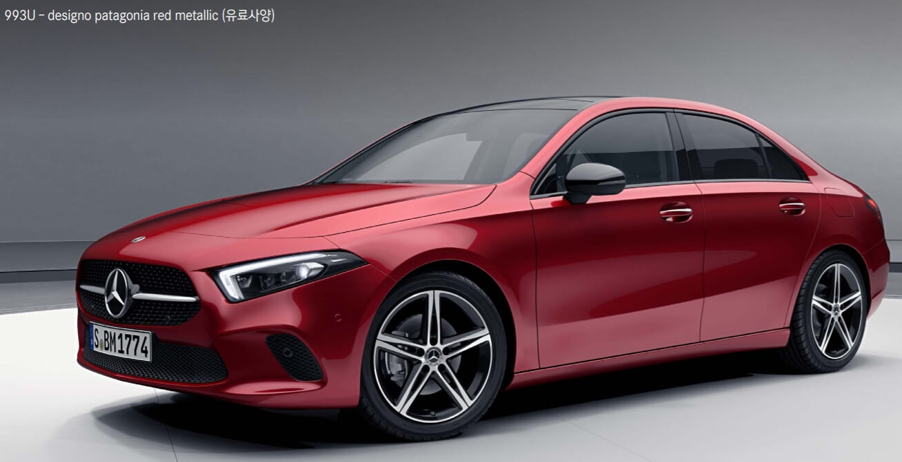 amg a 35 색상코드 - Designo patagonia red metallic(색상 코드 : 993)