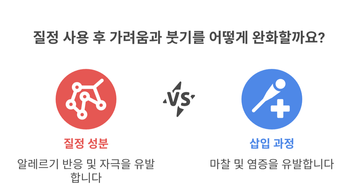 질정 사용 후 가려움과 붓기의 원인