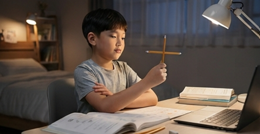 책상 앞에서 집중 못하는 아이