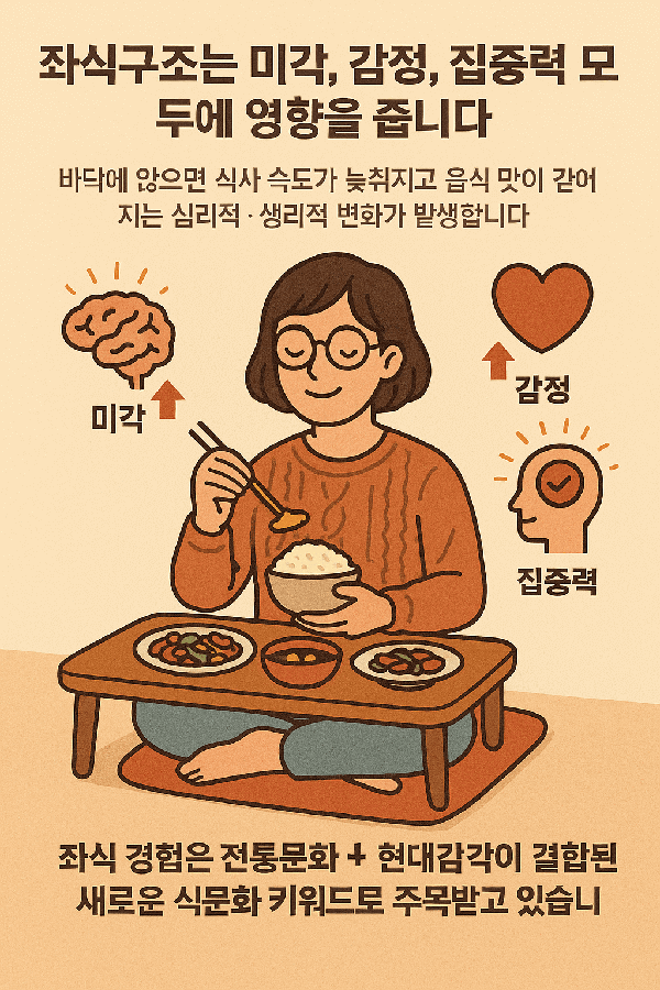 바닥에 앉아서 먹어야 맛있다고?|좌식 식사가 뇌에 미치는 ‘미각 착각’의 비밀