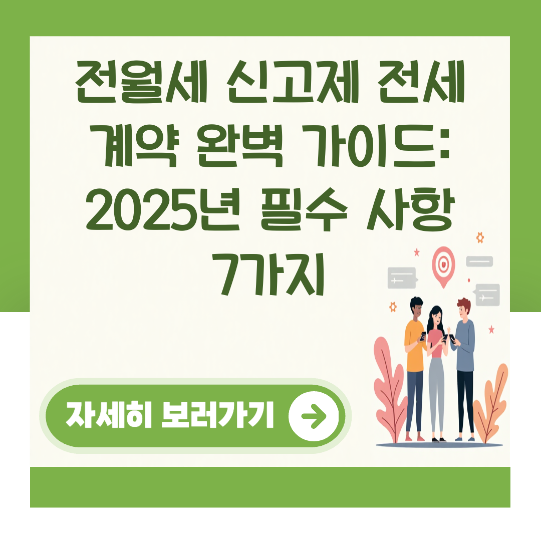 전월세 신고제 전세 계약 완벽 가이드: 2025년 필수 사항 7가지 대표 이미지