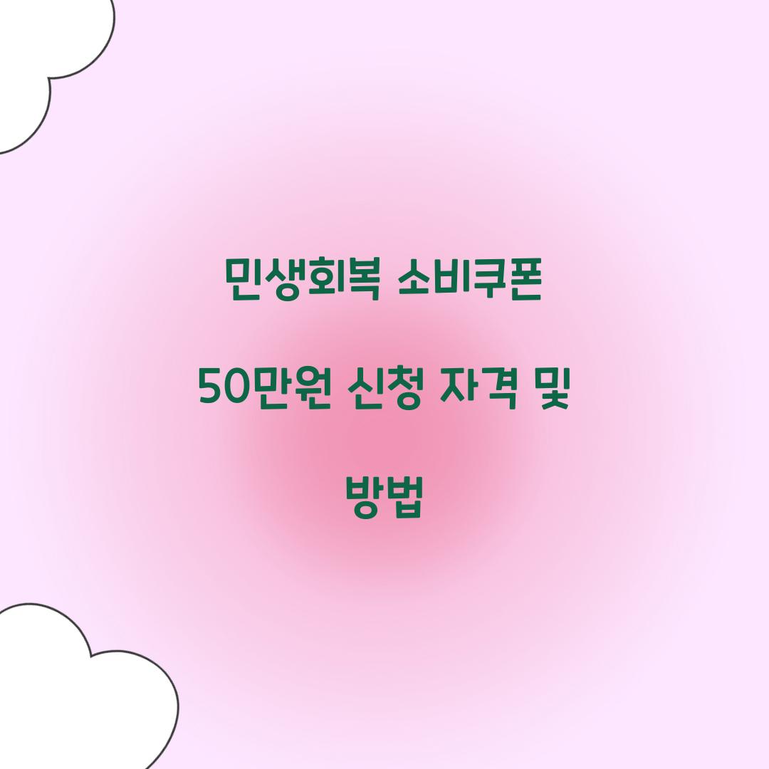 민생회복 소비쿠폰