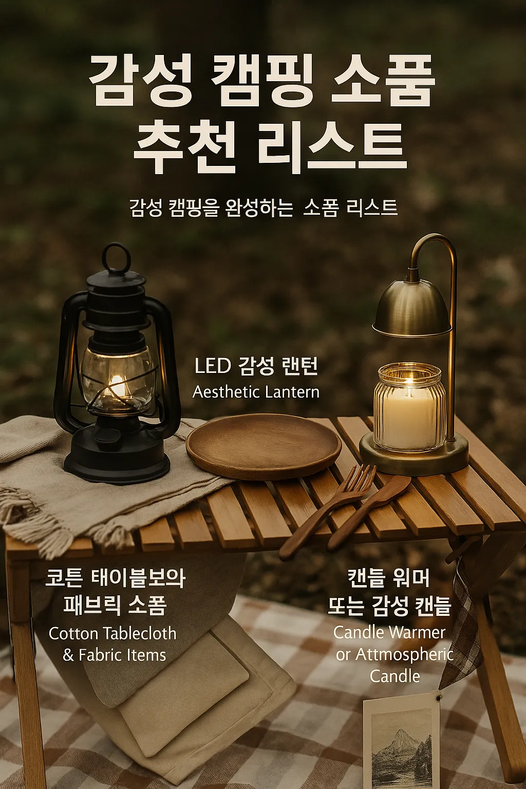 감성 캠핑 소품 관련 사진