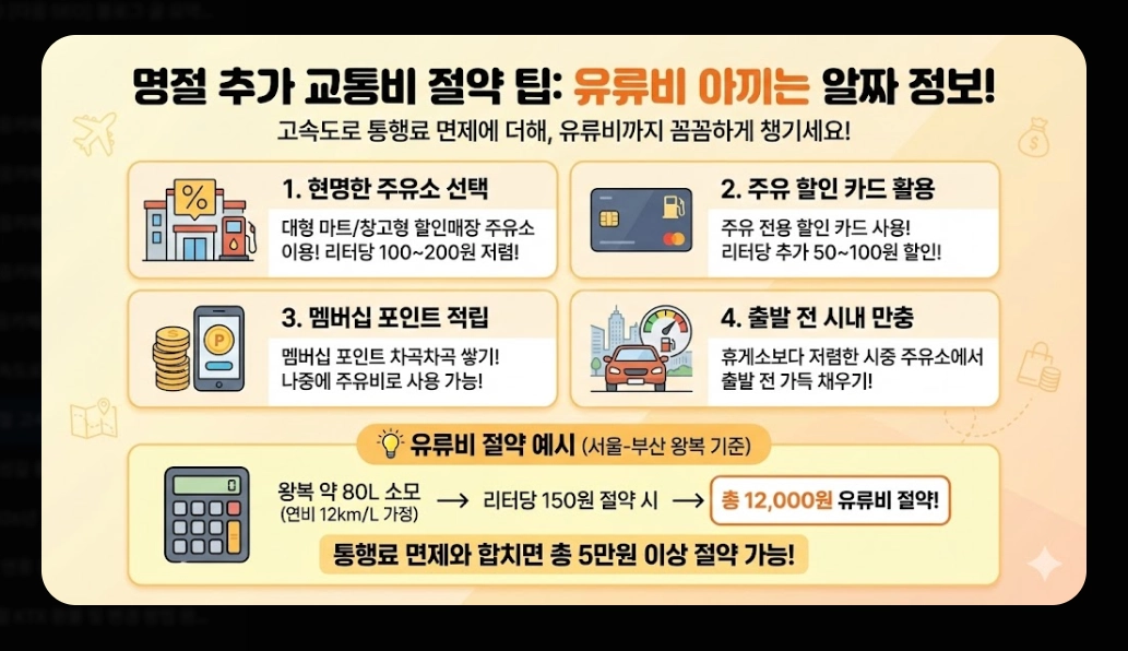 2026년 명절 고속도로 통행료 할인 완벽 가이드