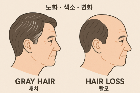 새치와 탈모의 명확한 차이점