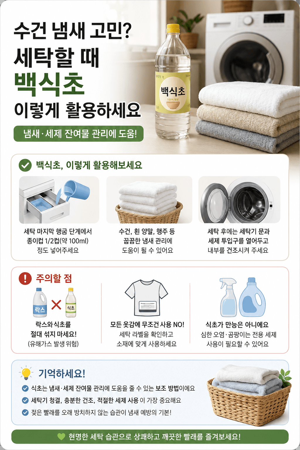 백식초 세탁 활용법