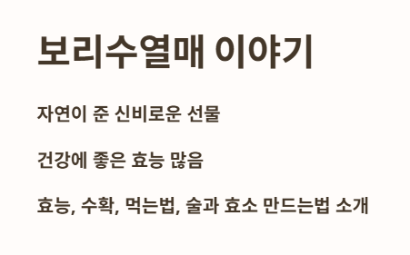 서론: 자연이 준 신비, 보리수열매 이야기