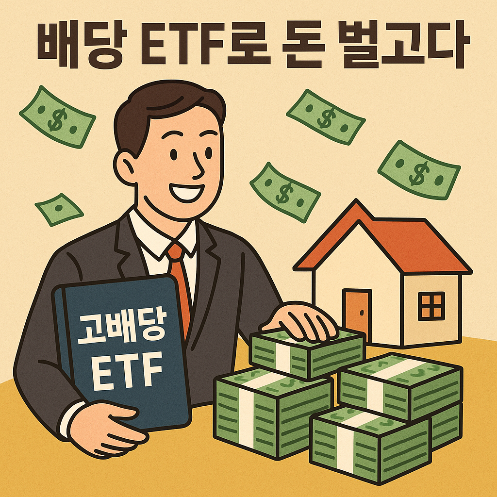 고배당 ETF로 매달 현금 흐름 만드고 있는 사람 이미지