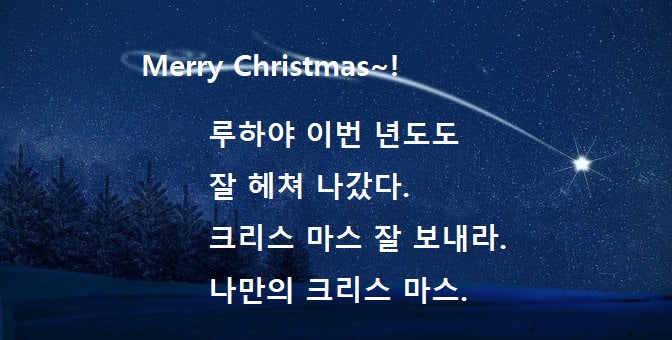 나에게 보내는 크리스마스 글