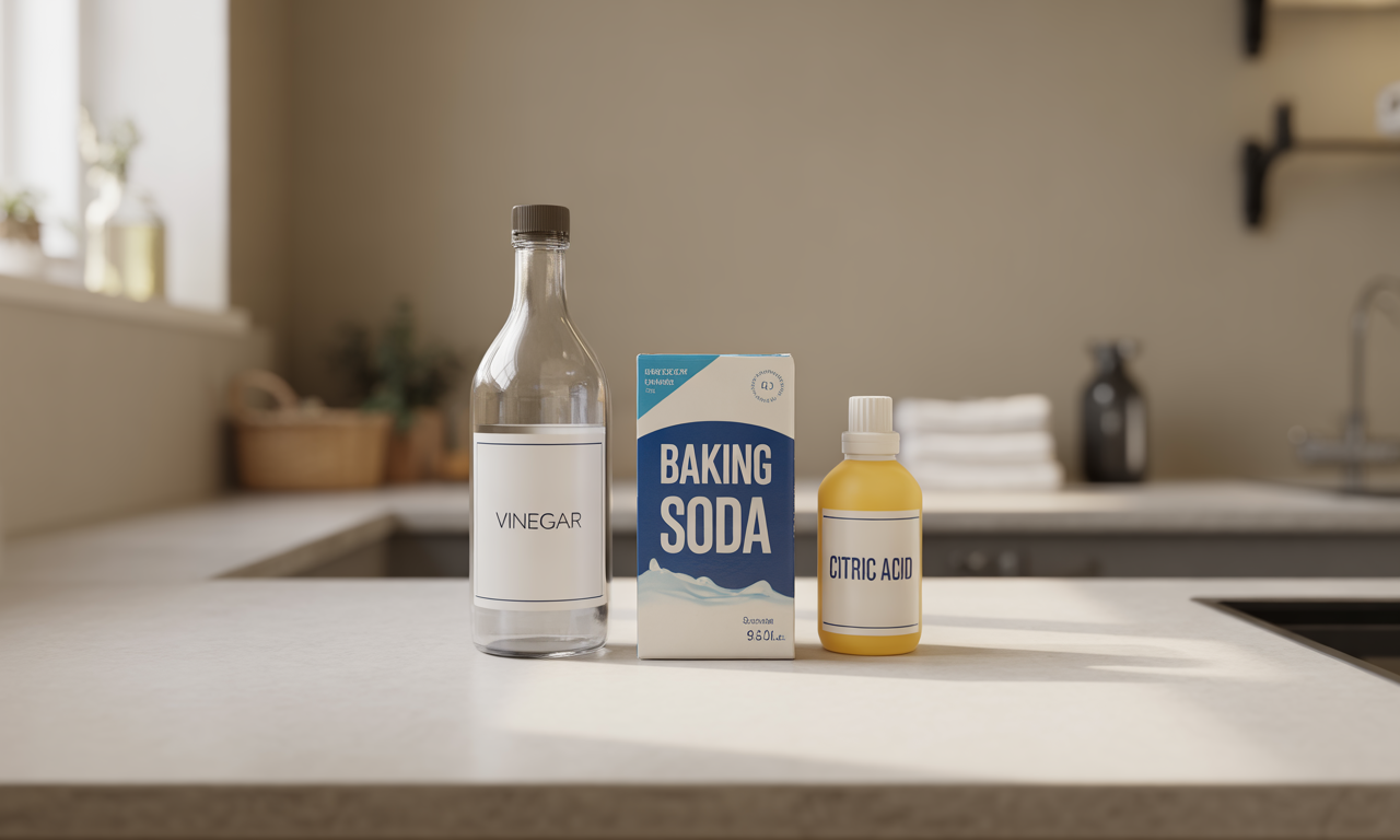 세탁기-냄새-천연-세정제-테이블-위에-있는-모습