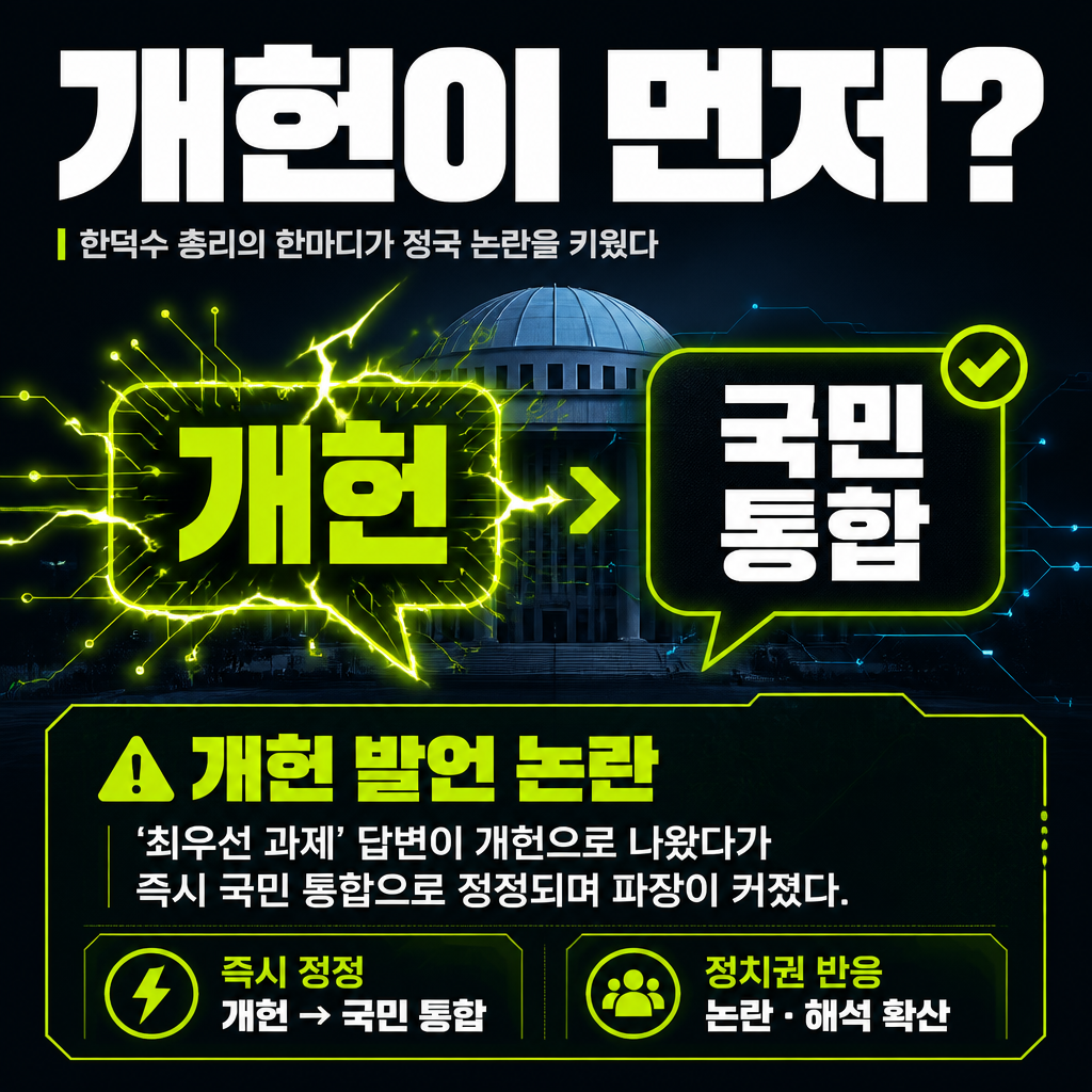 개헌이 먼저?