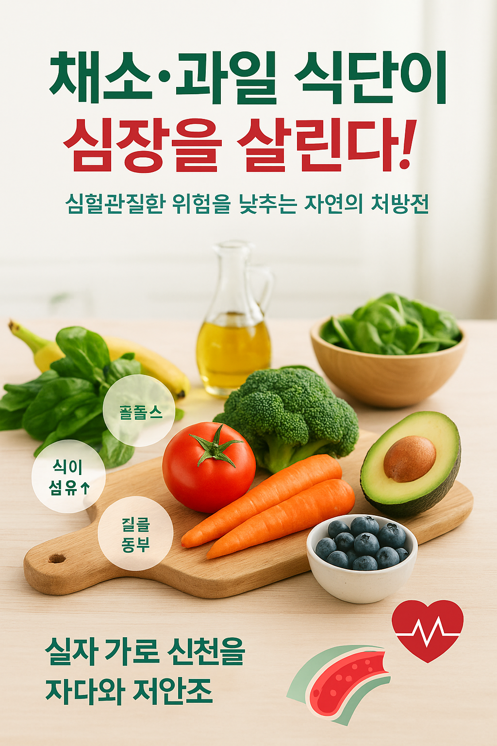 1.채소·과일 위주의 식단이
심혈관질환 위험을 낮추는 이유