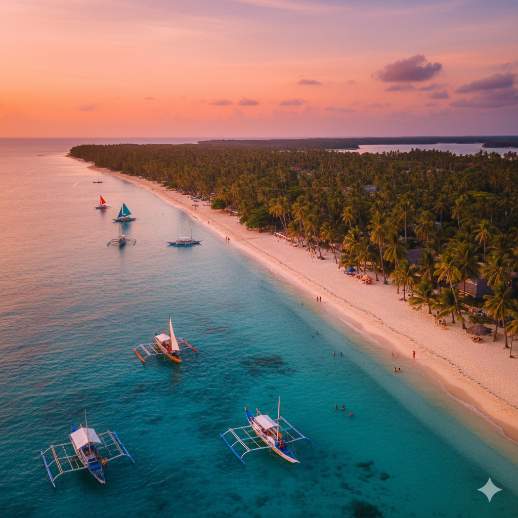 필리핀에 명소 보라카이섬