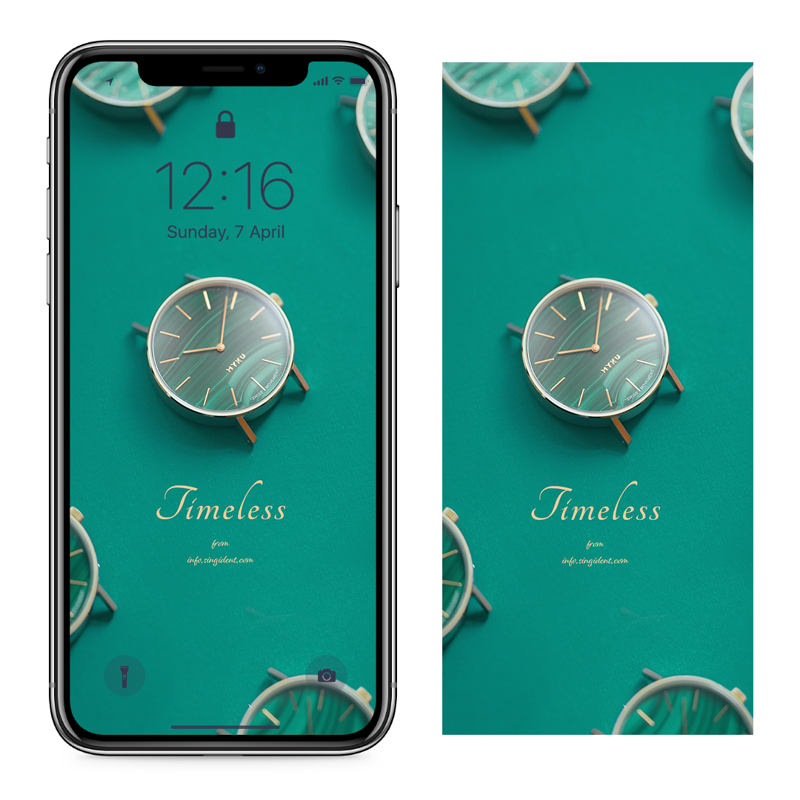 01 손목시계 C - Timeless 아이폰초록색배경화면