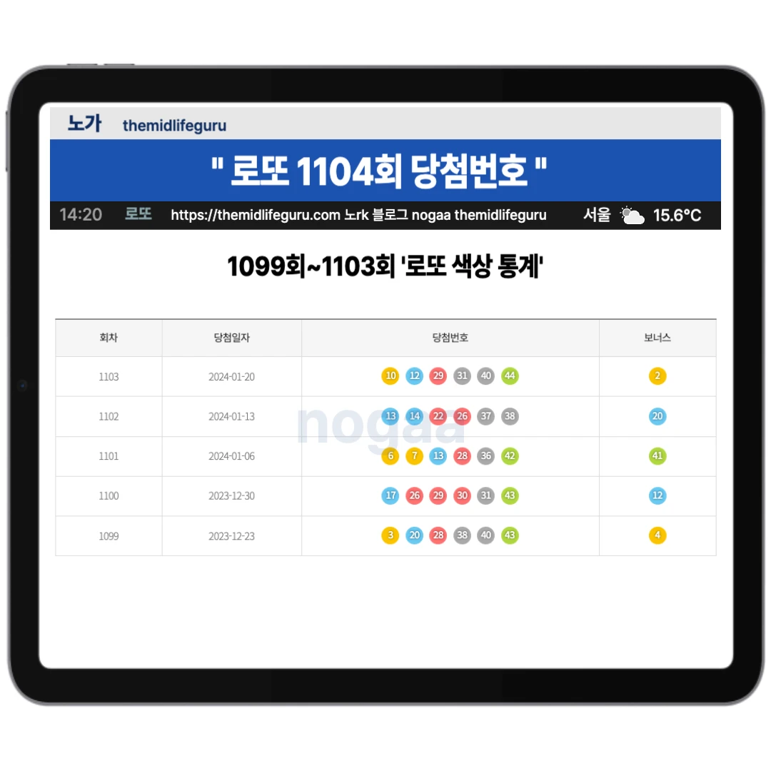 로또 기간별 색상 통계