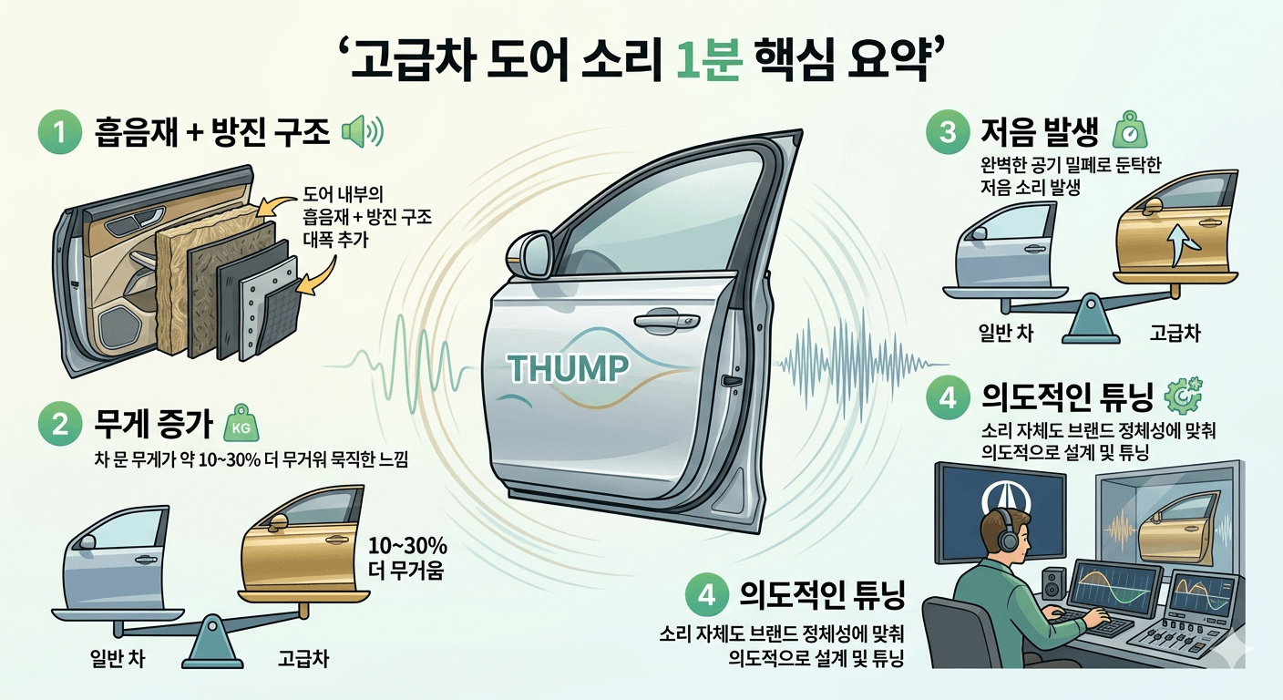 문 닫는 소리로 결정되는 차급?