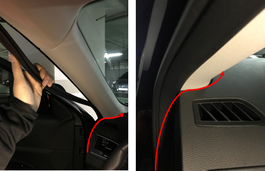 대시보드 배선 방향