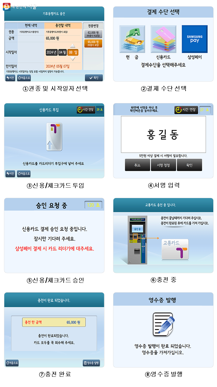 실물 기후동행카드 충전방법