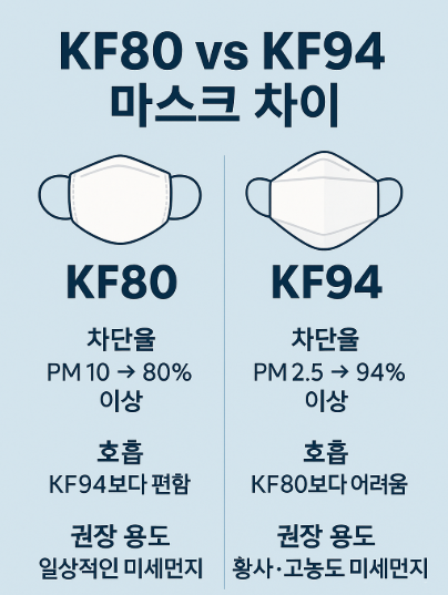 KF80 vs KF94 마스크 비교사진