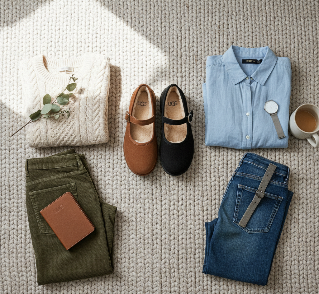 어그 메리제인 체스트넛 vs 블랙