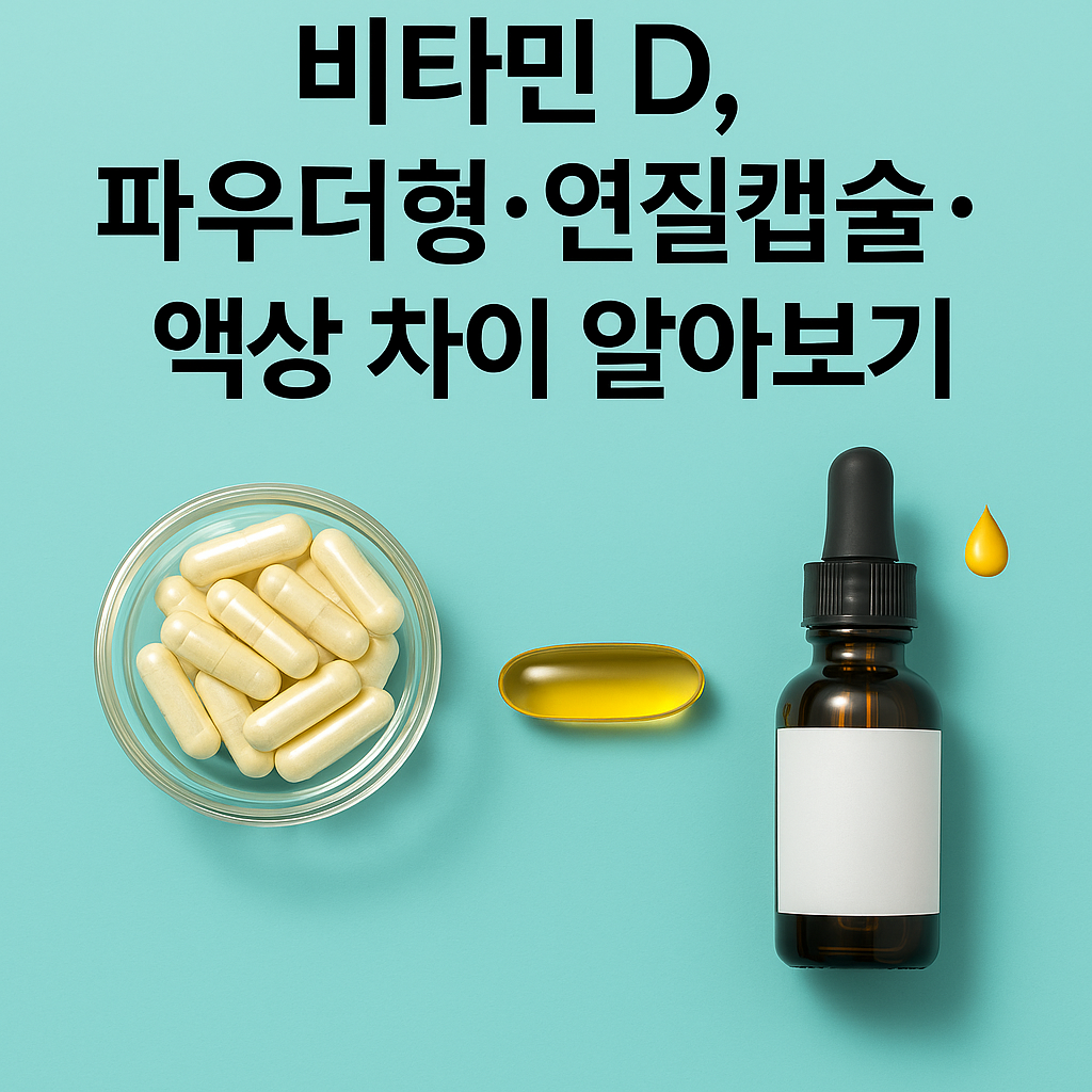 비타민 D, 파우더형·연질캡슐·액상 차이 어떤걸 선택해야할까