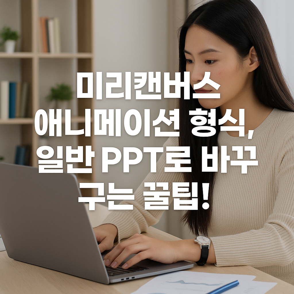 미리캔버스 애니메이션 형식을 PPT로 바꾸고 싶다면?