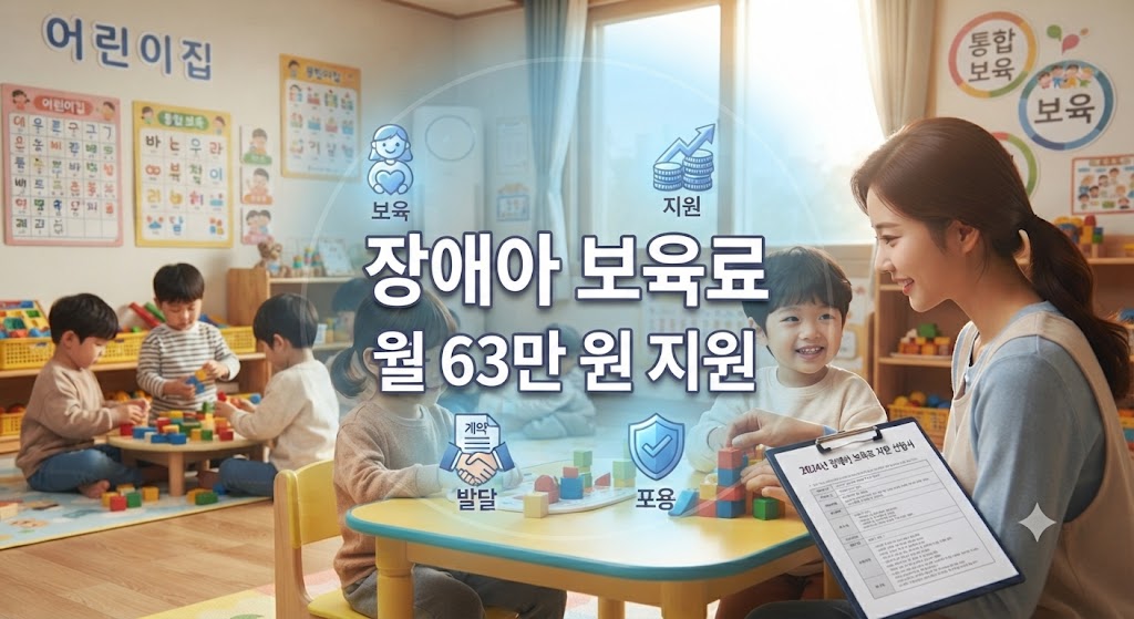 장애아반에 편성되어 어린이집을 다니고 있는 장애아의 모습