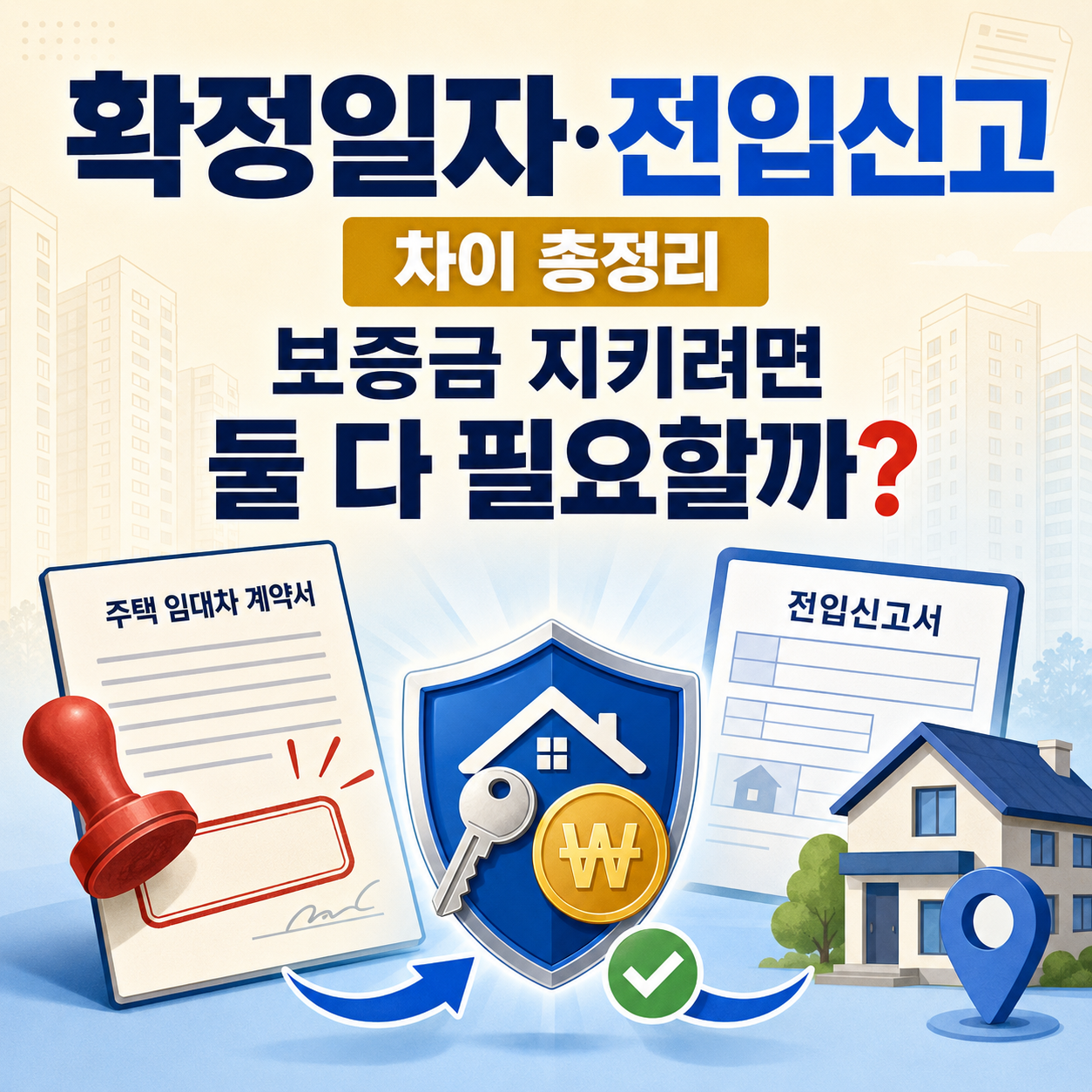 확정일자와 전입신고 차이: 보증금을 지키려면 둘 다 필요할까? 총정리
