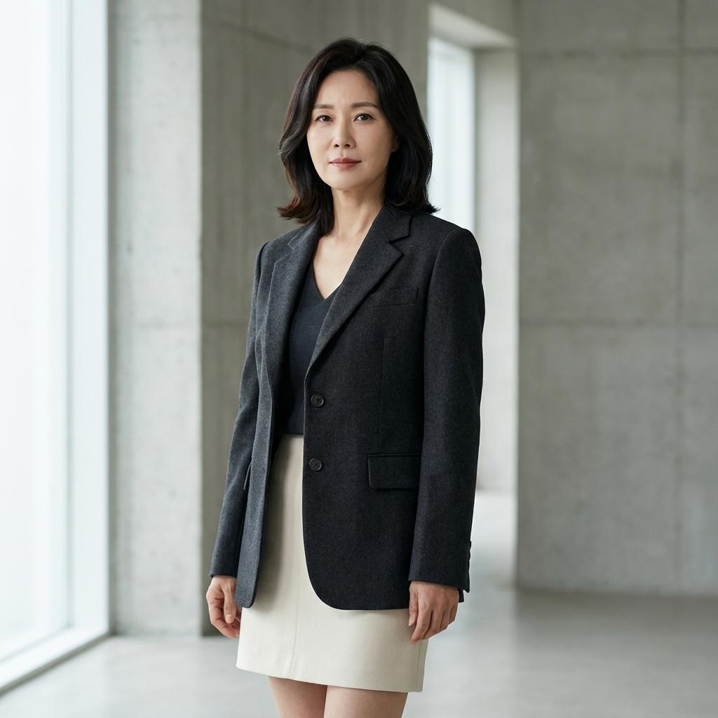 뱃살 가려주는 중년 자켓 단추 위치의 비밀