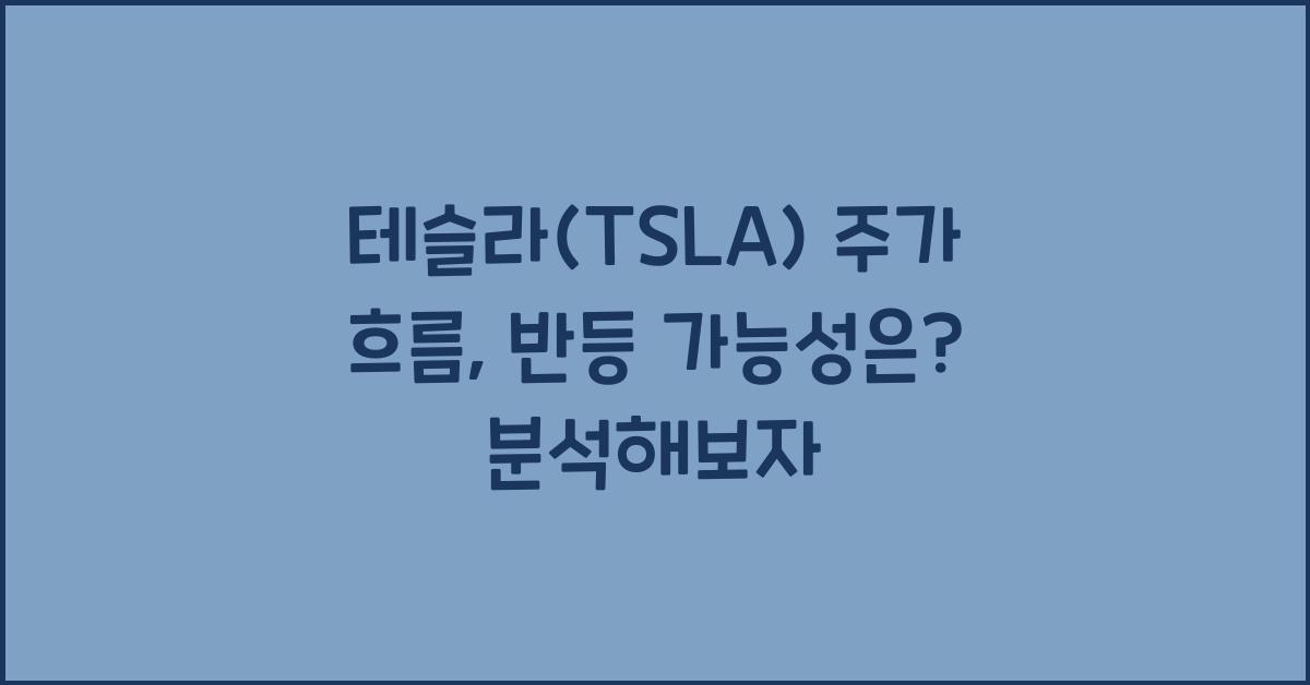 테슬라(TSLA) 주가 흐름