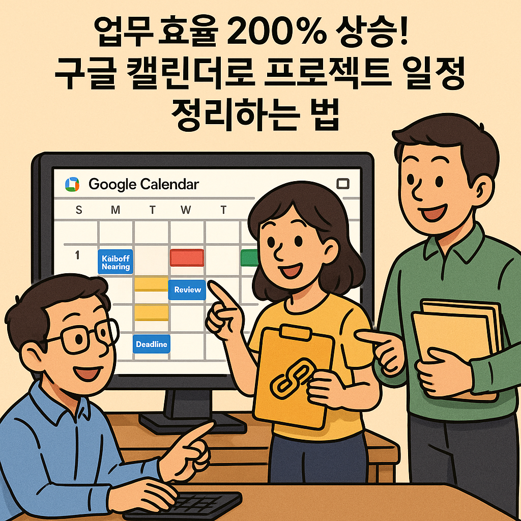 업무 효율 200% 상승! 구글 캘린더로 프로젝트 일정 정리하는 법