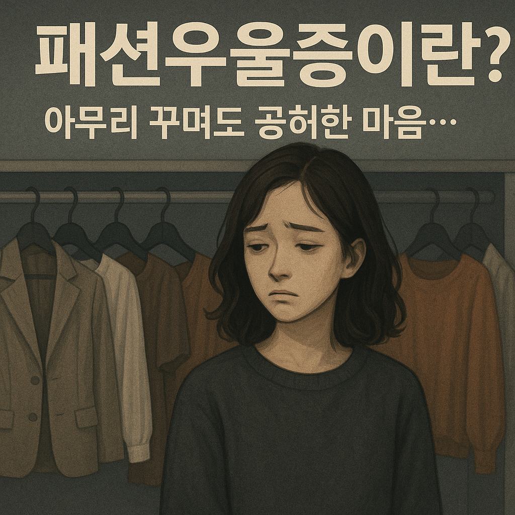 패션우울증이란? 멋을 내도 우울한 그 감정의 정체