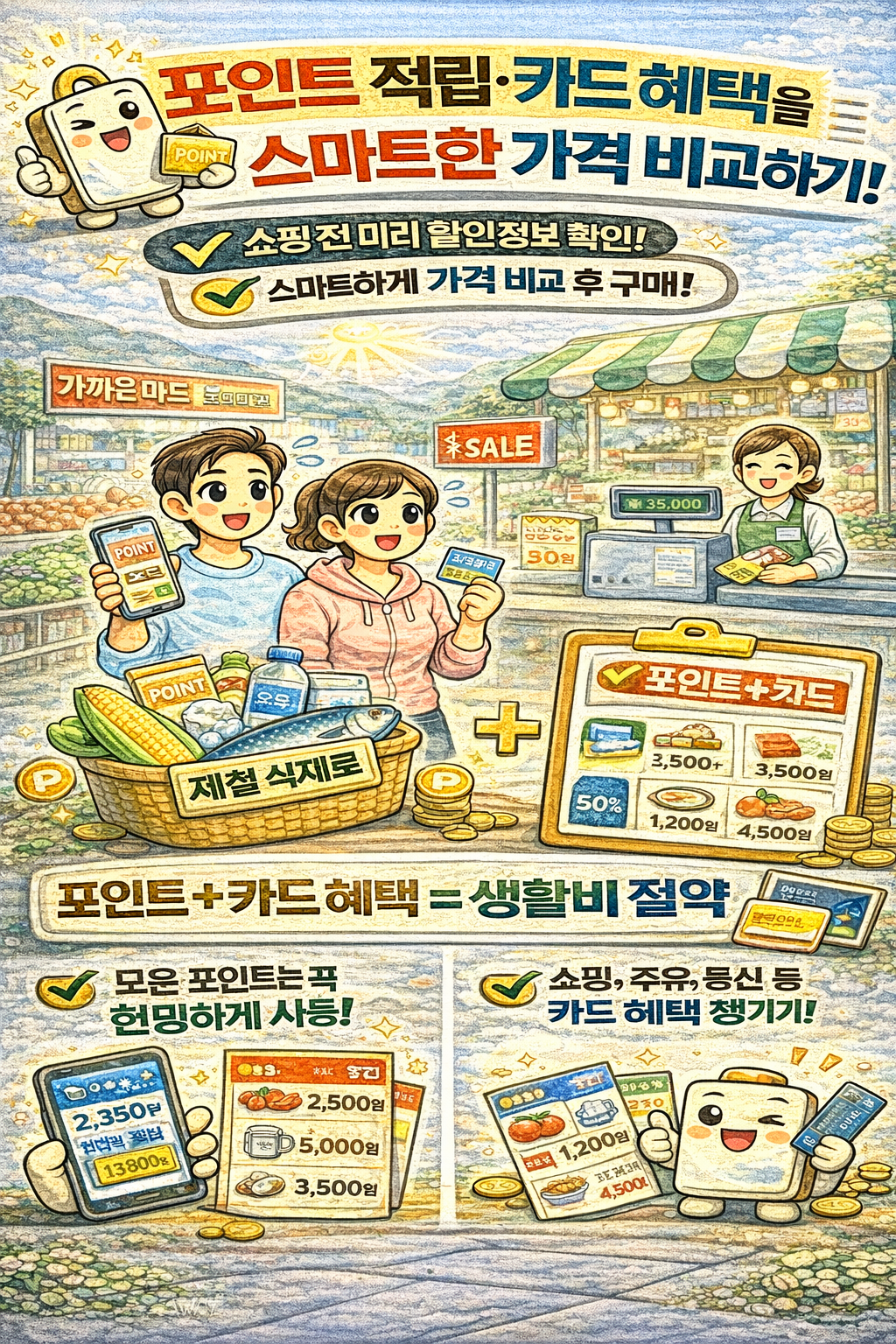 포인트 적립&middot;카드 혜택을 활용한 생활비 절약 공식