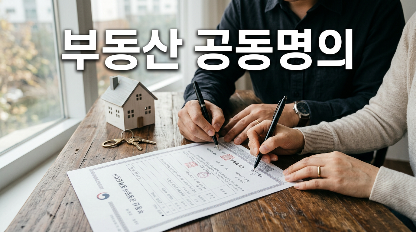 부동산 공동명의와 세금을 상징하는 사진