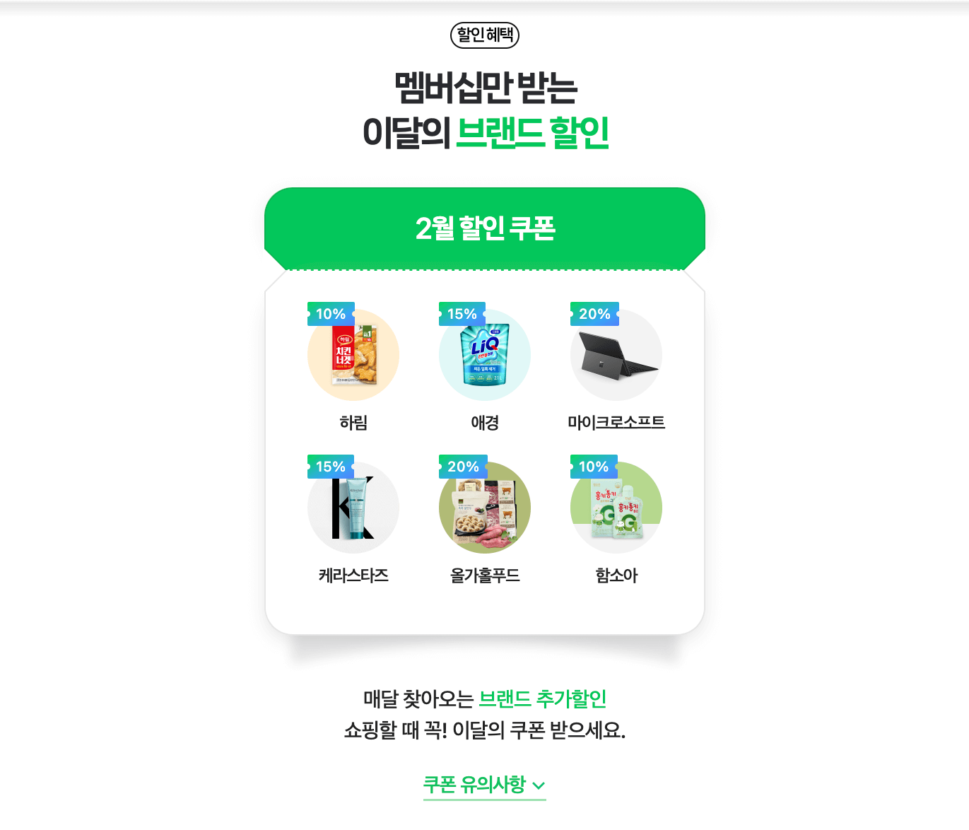 네이버플러스 멤버십 혜택 중 매달 제공되는 쿠폰 안내