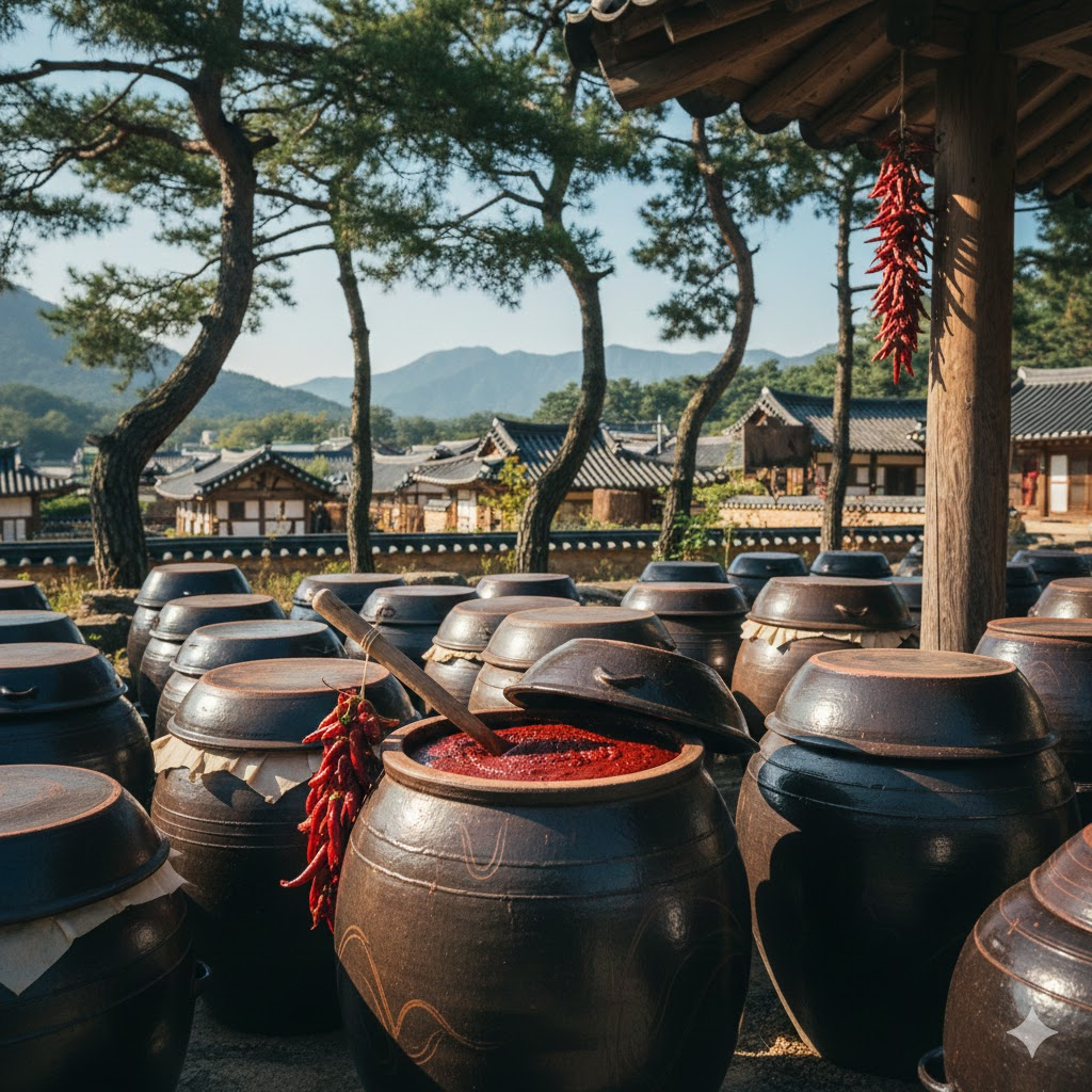 조선시대 장독대와 고추장 독