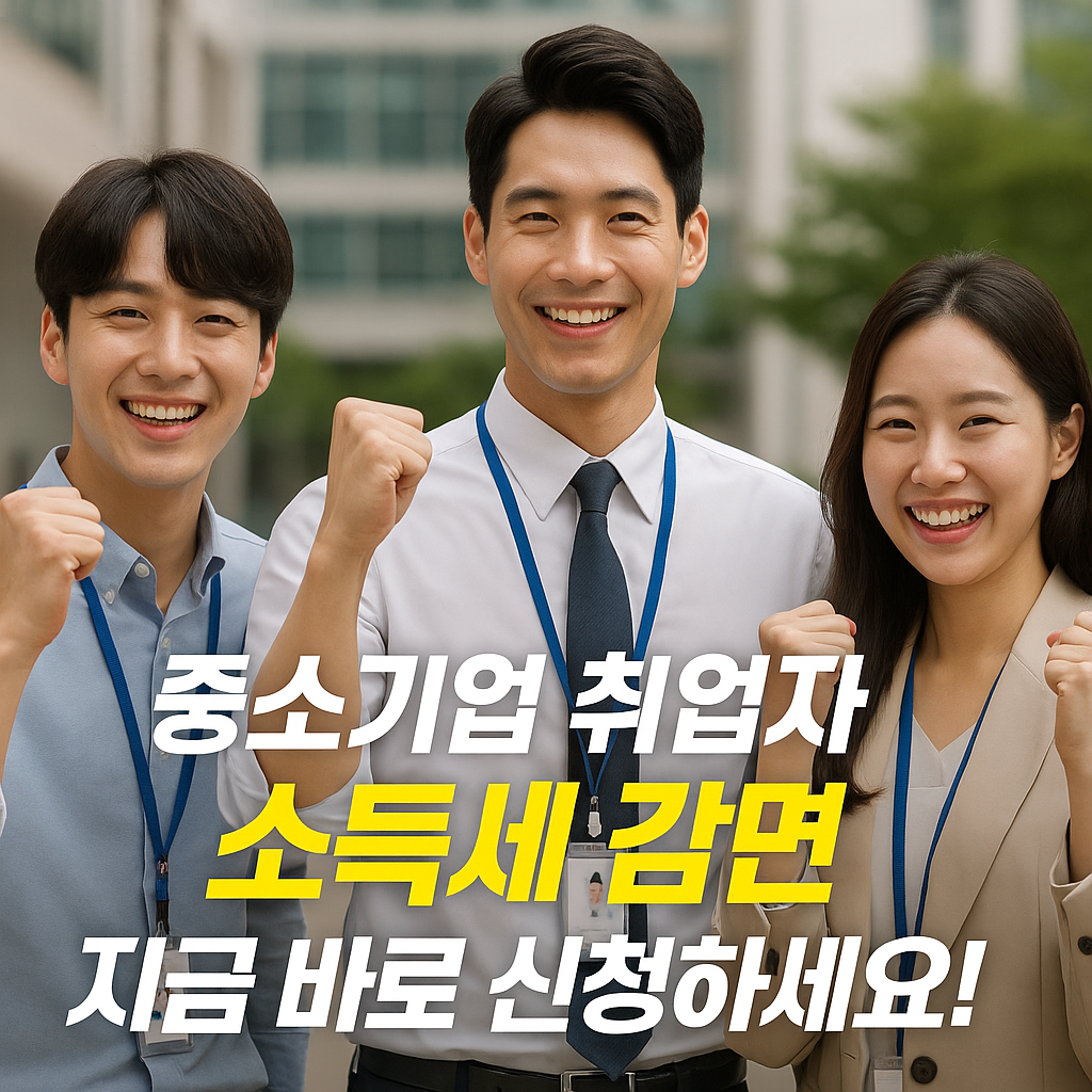 중소기업 취업자 소득세 감면 지금 바로 신청하세요!