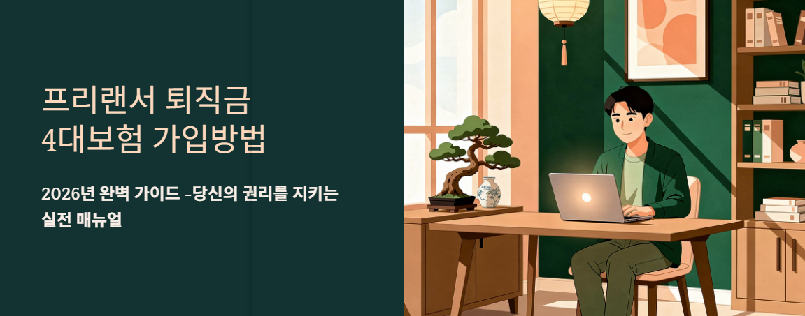 "프리랜서 퇴직금 4대보험 가입방법" 문구 이미지