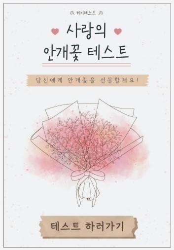 사랑의-안개꽃-테스트-시작화면