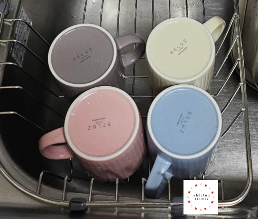 벨루즈까사-도자기컵 4종 세트-세척 후 사진