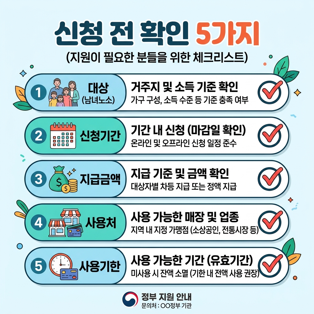 주유지원금 신청 전 확인사항