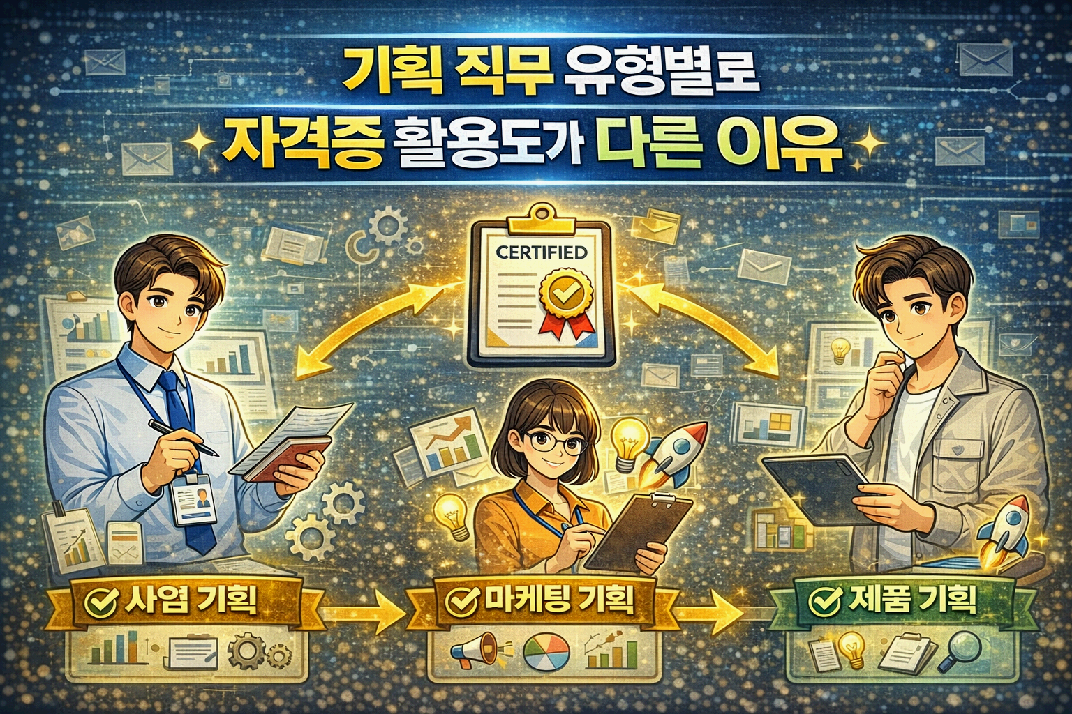 기획 직무 유형별로 자격증 활용도가 다른 이유