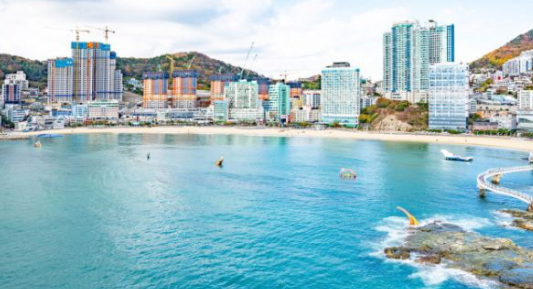 송도 해수욕장 전경 사진