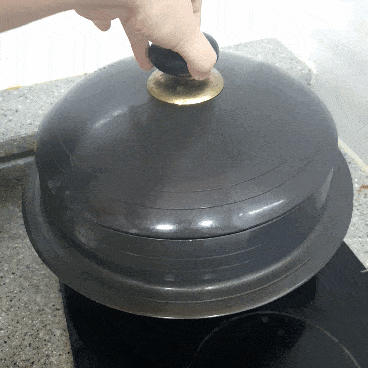 마늘을 완전히 찐 후의 사진