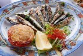 베니스 "트라토리아 알 가토 네로" 구운정어리