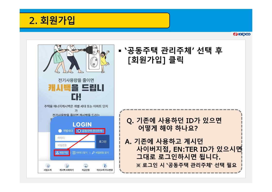 한국전력 에너지 캐시백 신청