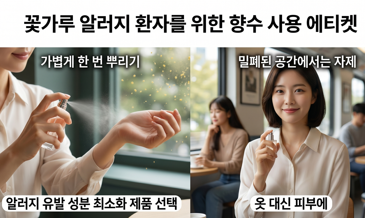 꽃가루 알러지 환자를 위한 자극 없는 향수 사용법 (Fragrance etiquette for allergy sufferers)