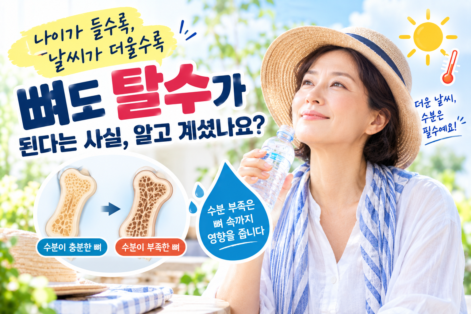 날씨가 더워면 뼈에도 수분 관리를 해야한다
