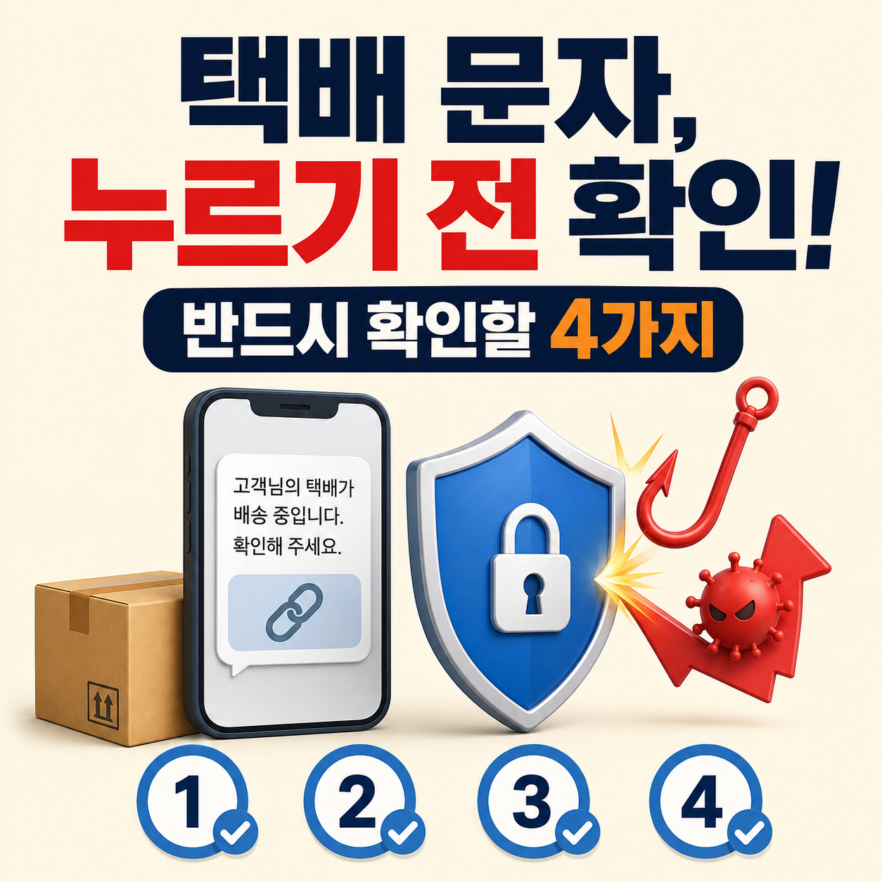 문자로 온 택배 안내, 누르기 전에 반드시 확인해야 할 4가지 (스미싱 완벽 방어법)
