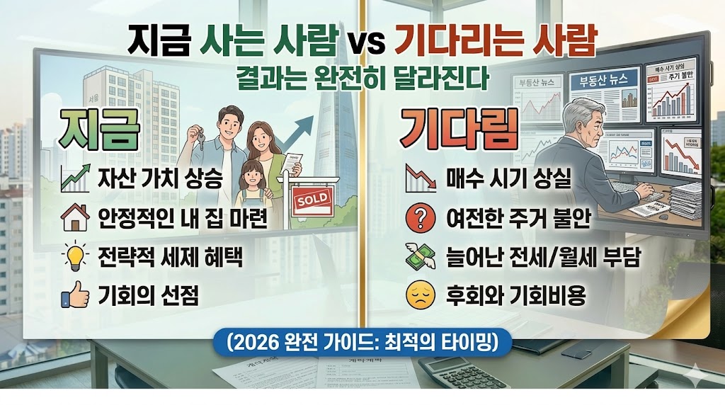 집을 지금 사는 경우와 기다리는 경우 비교 썸네일